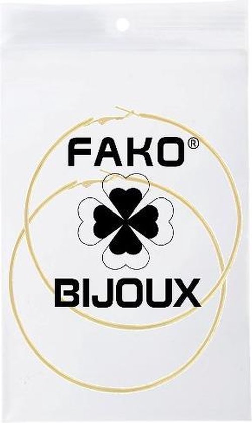 Fako Bijoux® - Grote Oorringen - Hoepel Oorbellen - 9cm - 90mm - Goudkleurig - Fako Bijoux®