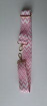 Tasriem - Bagstrap - Tassenriem - Verstelbaar - Schouderband - Goudkleurig - Roze