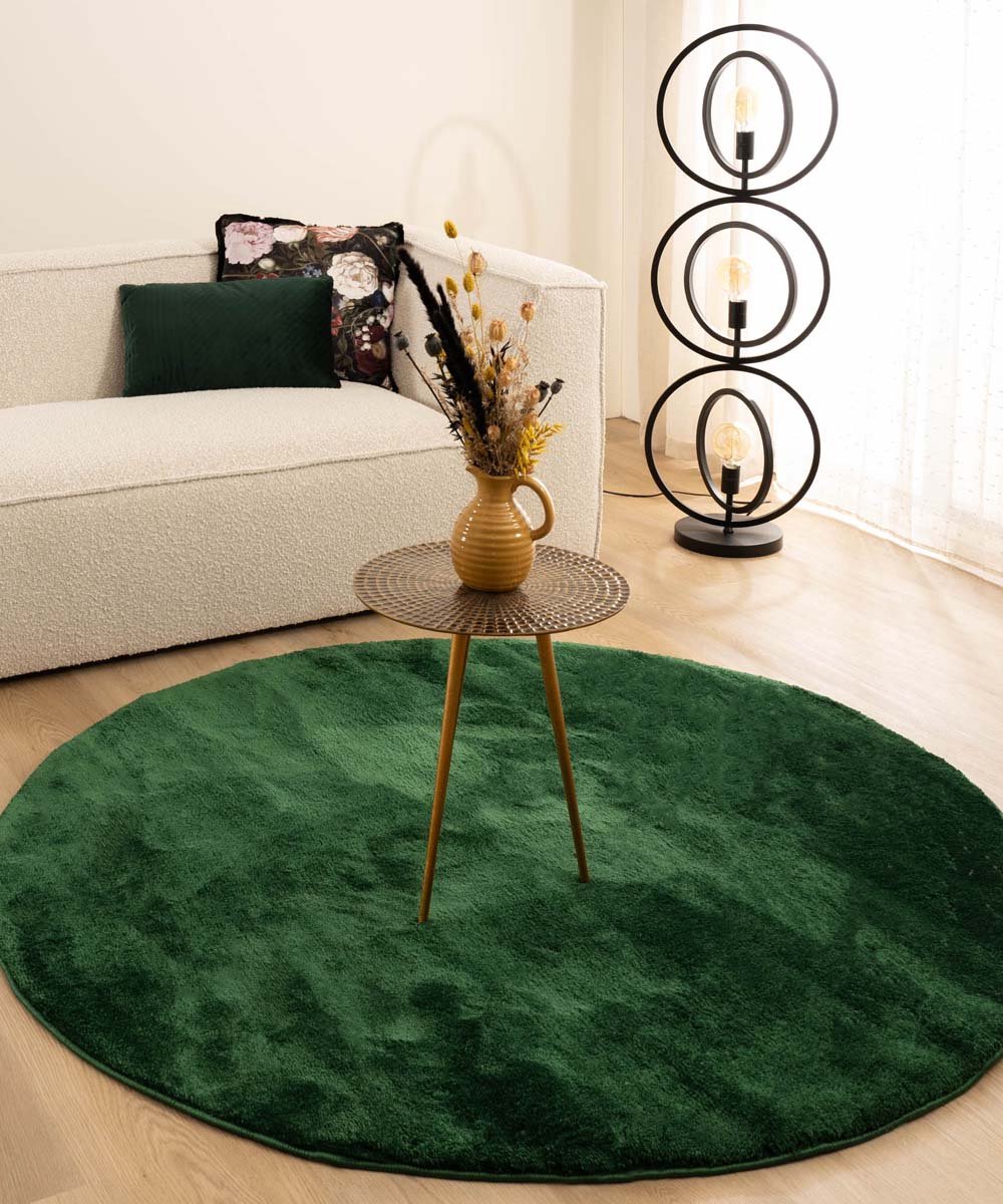 Velours vloerkleed rond - Flair jade 240 cm