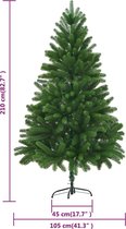vidaXL - Kunstkerstboom - met - verlichting - en - kerstballen - 210 - cm - groen