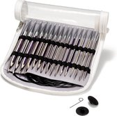 set d'aiguilles à tricoter circulaires rayures lilas 4, 0-10, 0 mm, 4 mm à 10 mm