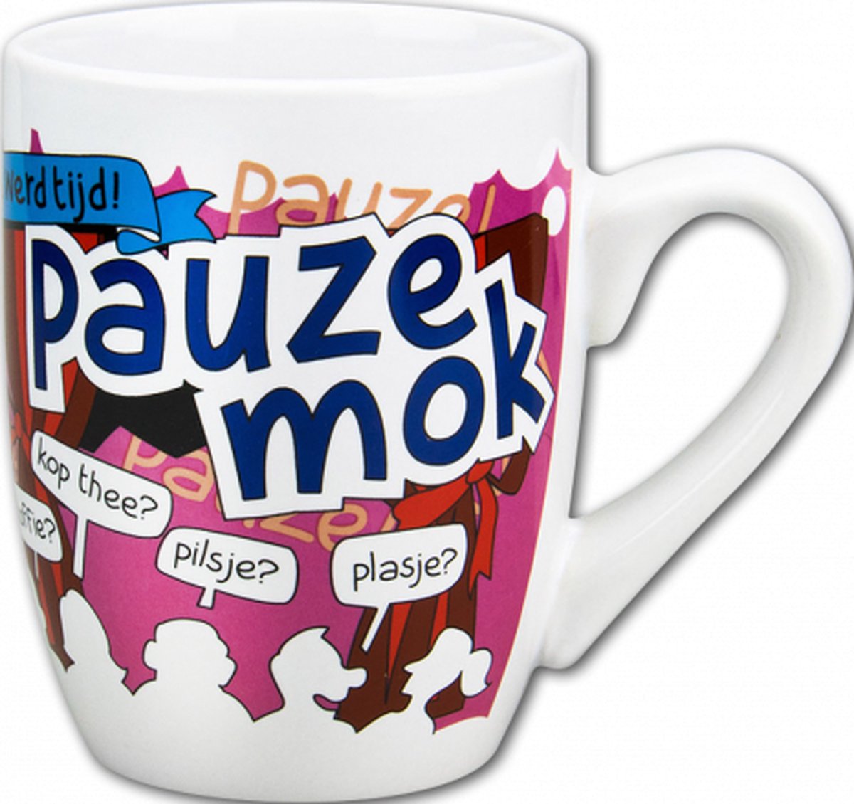 Mok - Drop - Pauze Mok -In cadeauverpakking met gekleurd lint