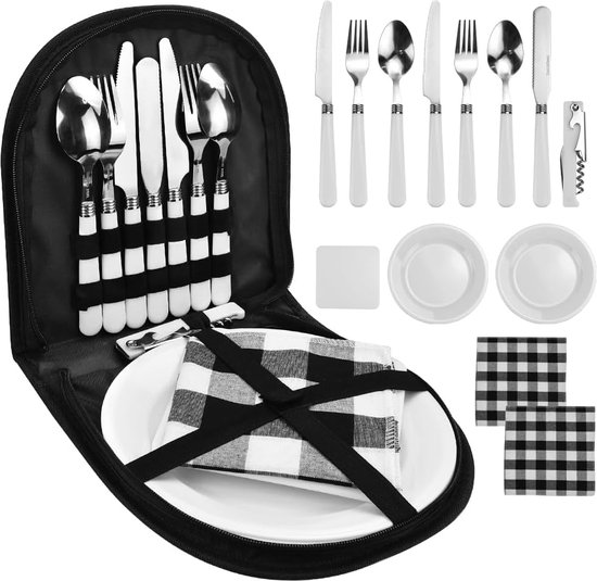 Foto: 13 delige campingset draagbaar campingset picknickset 2 personen rijstporties braadslede picknicktassen met eten eten plank kamperen set voor 2 kampeerpicknicks