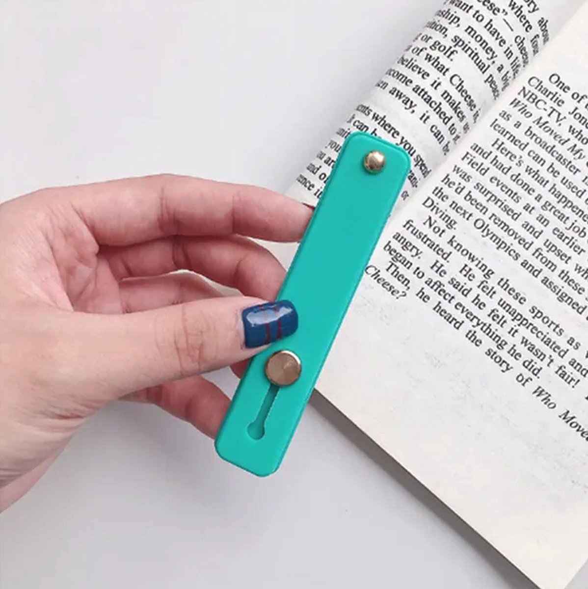 Universele verstelbare vinger grip - Blauw/Groen
