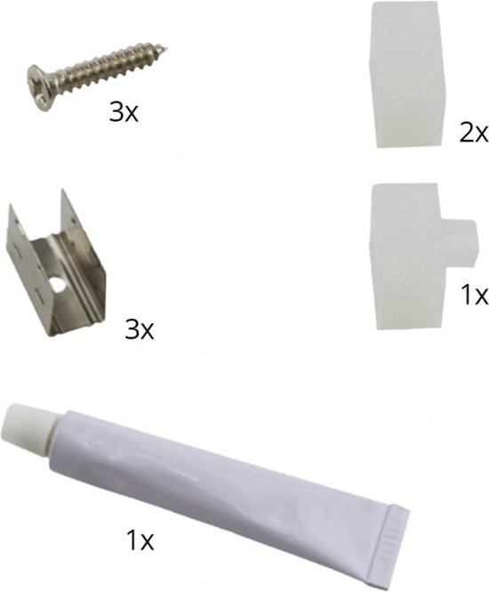 3 mètres RGB Neon LED Flex Maxi Straight - Ensemble complet d'éclairage au néon