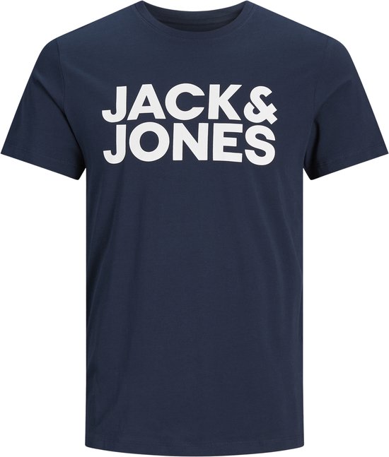 Jack & Jones JJECORP LOGO CREW NECK - T-shirt con stampa - black/nero