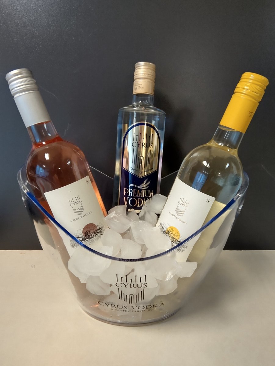 Cyrus - Ice Bucket - IJsemmer - Champagnekoeler - Wijnkoeler - Bierkoeler - 4 liter Transparant