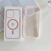 Telefoonhoesje Siliconen - Geschikt voor MagSafe - Geschikt Voor iPhone 15 Pro - Shock Proof Case - Pink