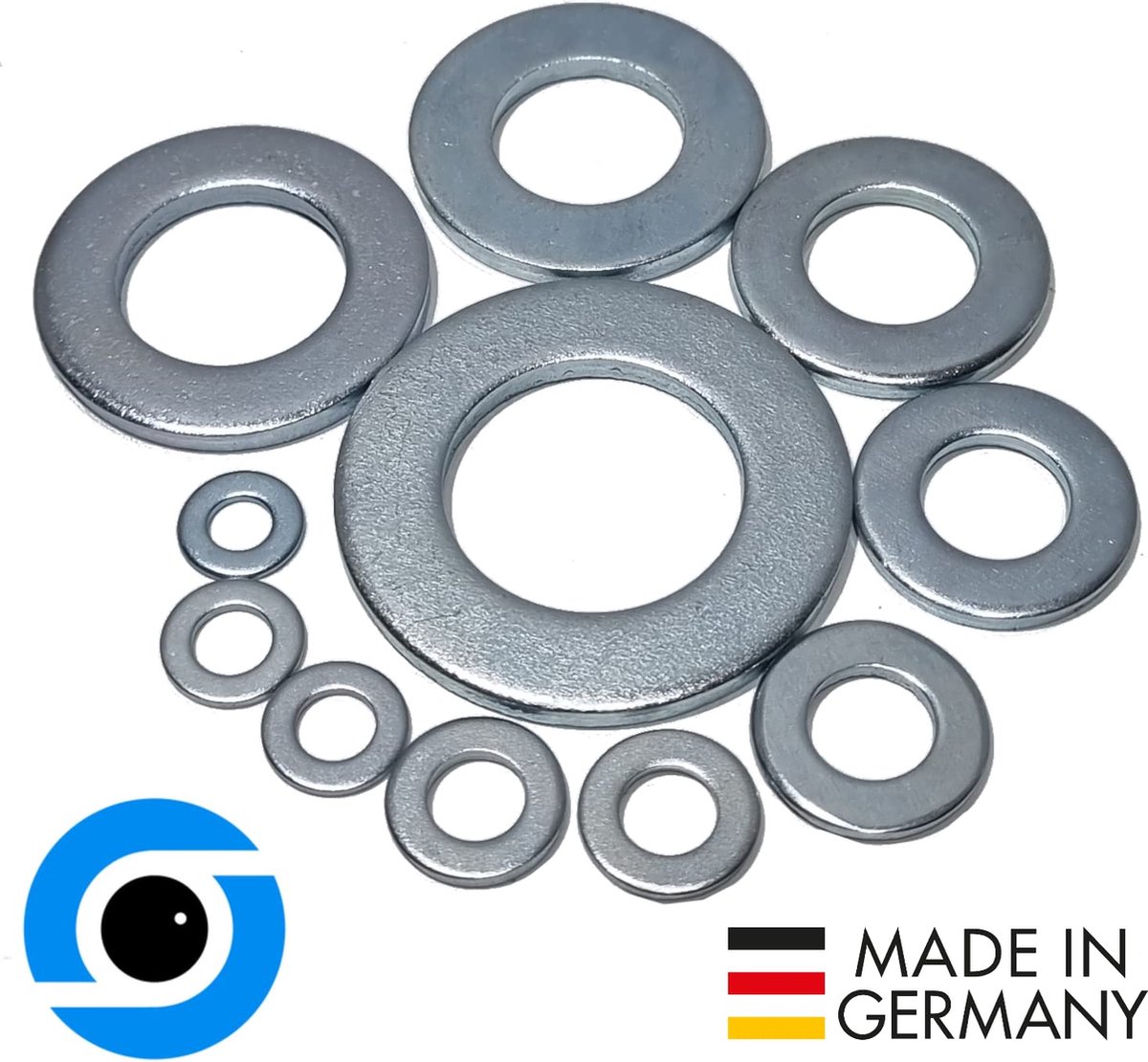Rondelles plates découpée acier inox A2 diamètre M6 - DIN 125-A