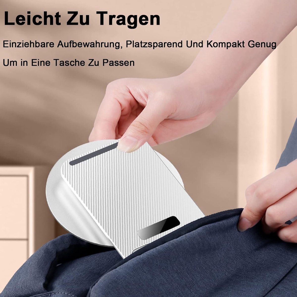 Mobiele telefoonstandaard, 360° draaibare tabletstandaard, verstelbare mobiele telefoonhouder, inklapbaar, voor mobiele telefoons, tablets, spelconsoles tot 7-13 inch, wit