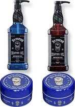 Bandido Shaving Gel for Men (2-Pack 1x Blue,1x Red) - 1000 ml - Scheergel = 2 GRATIS BANDIDO AQUA WAX NR 5 BLUE