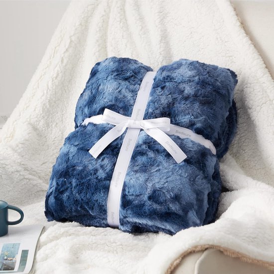 Couverture douillette en laine, couverture de canapé, couvre-lit – polaire  en fausse... | bol