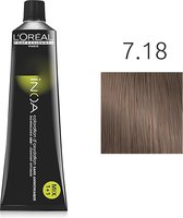 L'Oréal - INOA - 7.18 Blond Moka Cendré - 60 gr