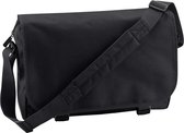 Schoudertas/aktetas diverse kleuren 41 cm voor dames/heren - Schooltassen/laptop handtassen met schouderband  zwart