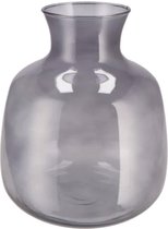 DK Design Bloemenvaas Mira - fles vaas model - smoke glas - D24 x H28 cm - boeketvazen