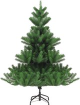 The Living Store Kunstkerstboom - Nordmann - Groen - 240 cm - PE - LED-verlichting - Inclusief standaard en kerstversiering