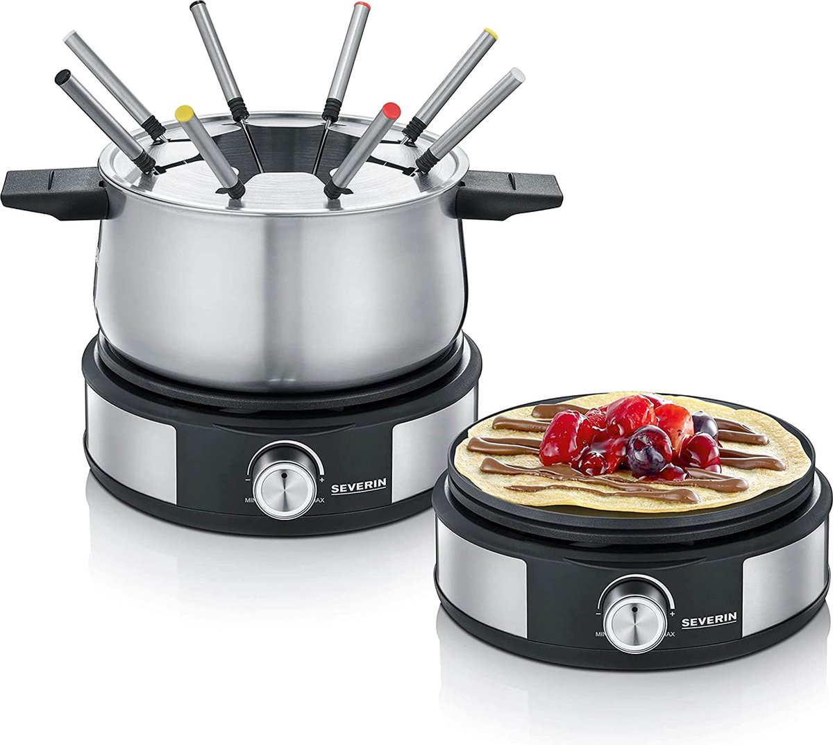 Severin FO 2471 - Fondue/Crepe Combi