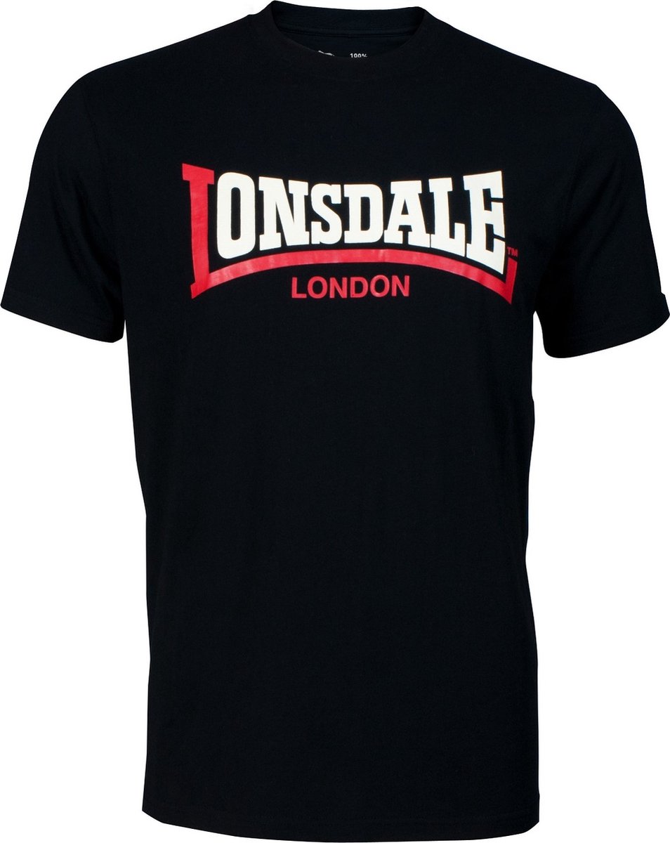 Lonsdale Classic T-Shirt Two Tone Zwart - Maat: M