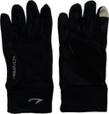 Zwarte sporthandschoenen van Avento. Op de palm en vingers een grijze antislipprint. Touchscreen compatibele vingertoppen.