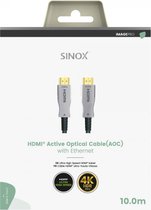 SINOX IMAGE SELECT - HDMI optische kabel 4K/UHD met Ethernet 10 mtr.