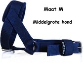 Gentle leader - Donker blauw - Maat M - Gevoerd - Antitrek hoofdhalster hond - Halster hond - Anti trek hond