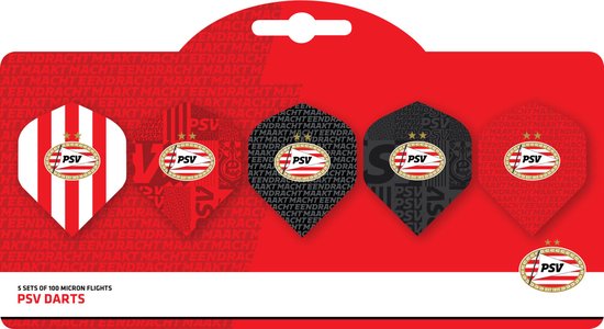 PSV Dartbord - Dartbord met 6 dartpijlen - Multipack 5 Sets Dart Flights - Dart Shafts - Darts - Cadeau van PSV — afbeelding 3