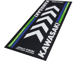 BikeTek Garagemat Kawasaki - Motorfiets - Beschermende mat - Kawasaki logo - Motor gadget