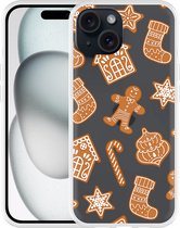 Cazy Hoesje geschikt voor iPhone 15 Christmas Cookies