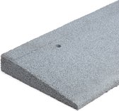 Rubber oplooprand grijs 100x25x4,5cm | Recycled rubber | Slijtvast