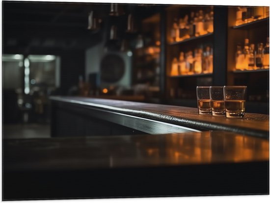 Vlag - Bar - Shotjes - Alcohol - 80x60 cm Foto op Polyester Vlag