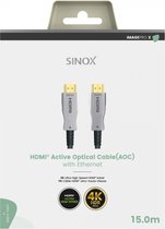 SINOX IMAGE SELECT - HDMI optische kabel 4K/UHD met Ethernet 15 mtr