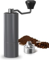 Bol.com Koffiemolen handmatig met CNC roestvrij staal kegelmolen aluminiumlegering handkoffiemolen met dubbele lagerpositionerin... aanbieding