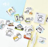 Kawaii Cartoon Husky Hond Stickers - Set van 45 - Planner Agenda Stickers - Scrapbookdecoraties - Bujo Stickers - Geschikt voor Volwassenen en Kinderen