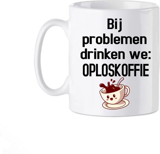Problemen? Drink dan oploskoffie mok