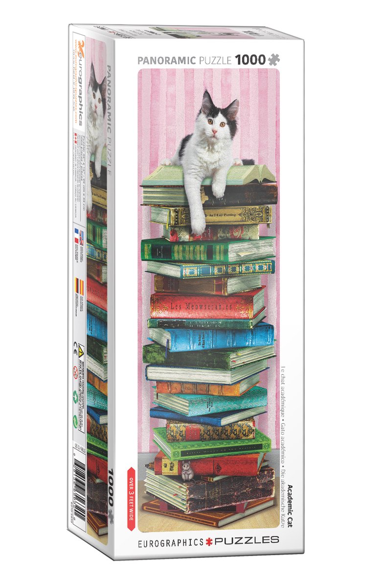 Eurographics - Academische kat [Academic Cat] - 1000 stukjes 32×96cm (b×h) - Panorama Legpuzzel