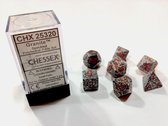 Chessex dobbelstenen set, 7 polydice, Speckled Granite