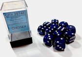 Chessex Stealth gespikkeld D6 16mm Dobbelsteen Set (12 stuks)