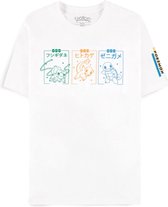 Pokemon T-Shirt Charmander, Bulbasaur, Squirtle - Maat L