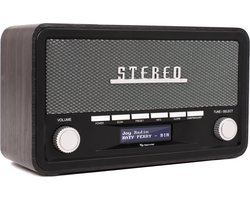 Denver DAB Radio - Retro Radio - Bluetooth - DAB+/ FM - Dimbaar - Batterijen & Netstroom - DAB18DG