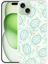 Cazy Hoesje geschikt voor iPhone 15 Plus Schildpadjes