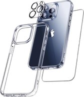 Coque Iphone 15 pro - 3 en 1 - Protecteur d'écran Iphone 15 pro - Coque Iphone 15 pro transparente - Coque iPhone 15 pro - Twistaxis