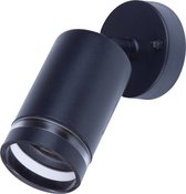 Integral buiten wandlamp verstelbaar staal zwart IP65 voor 1x GU10 LED lamp (niet inbegrepen)
