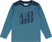 Koko Noko jongens shirt met schouderstukken en logo Blue