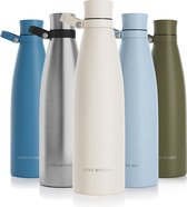 LARS NYSØM - 'Nåde' Roestvrijstalen drinkfles 1000ml - BPA-vrije geïsoleerde waterfles 1,00 Liter - Buttercream
