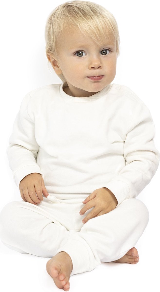 Baby Joggingpak - sweater & jogger - kleur ecru - Maat 86