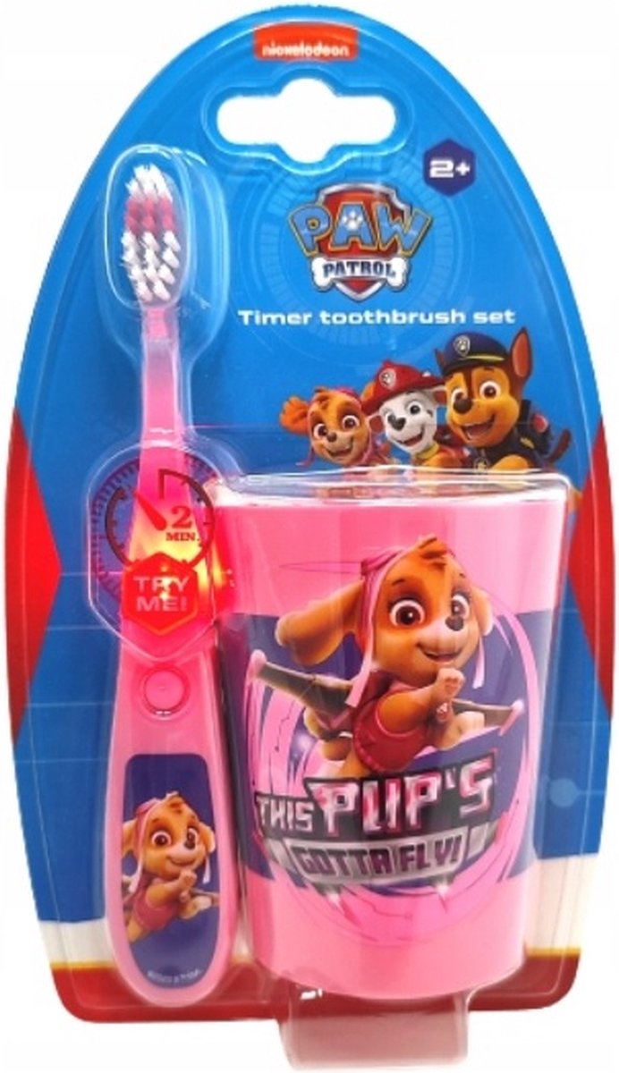 Paw Patrol Skye - Tandenborstel set met Timer