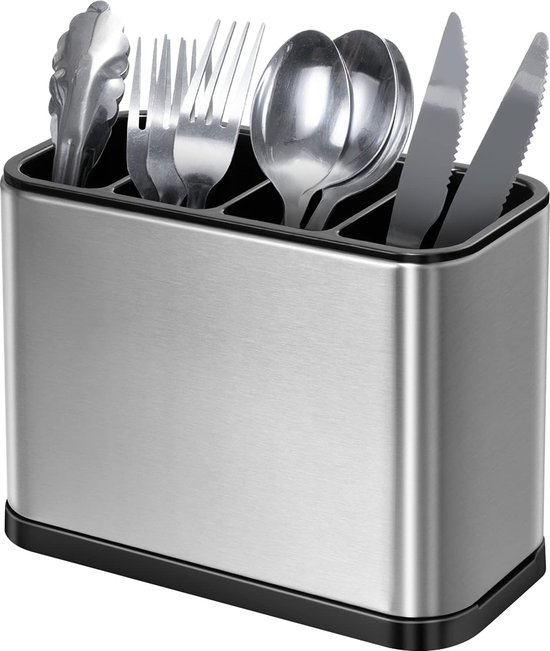 Organisateur de couverts de cuisine en acier inoxydable, support