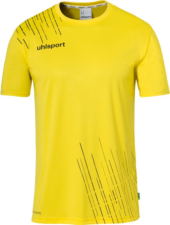 Foto: Uhlsport score 26 voetbalset korte mouw heren geel zwart maat m