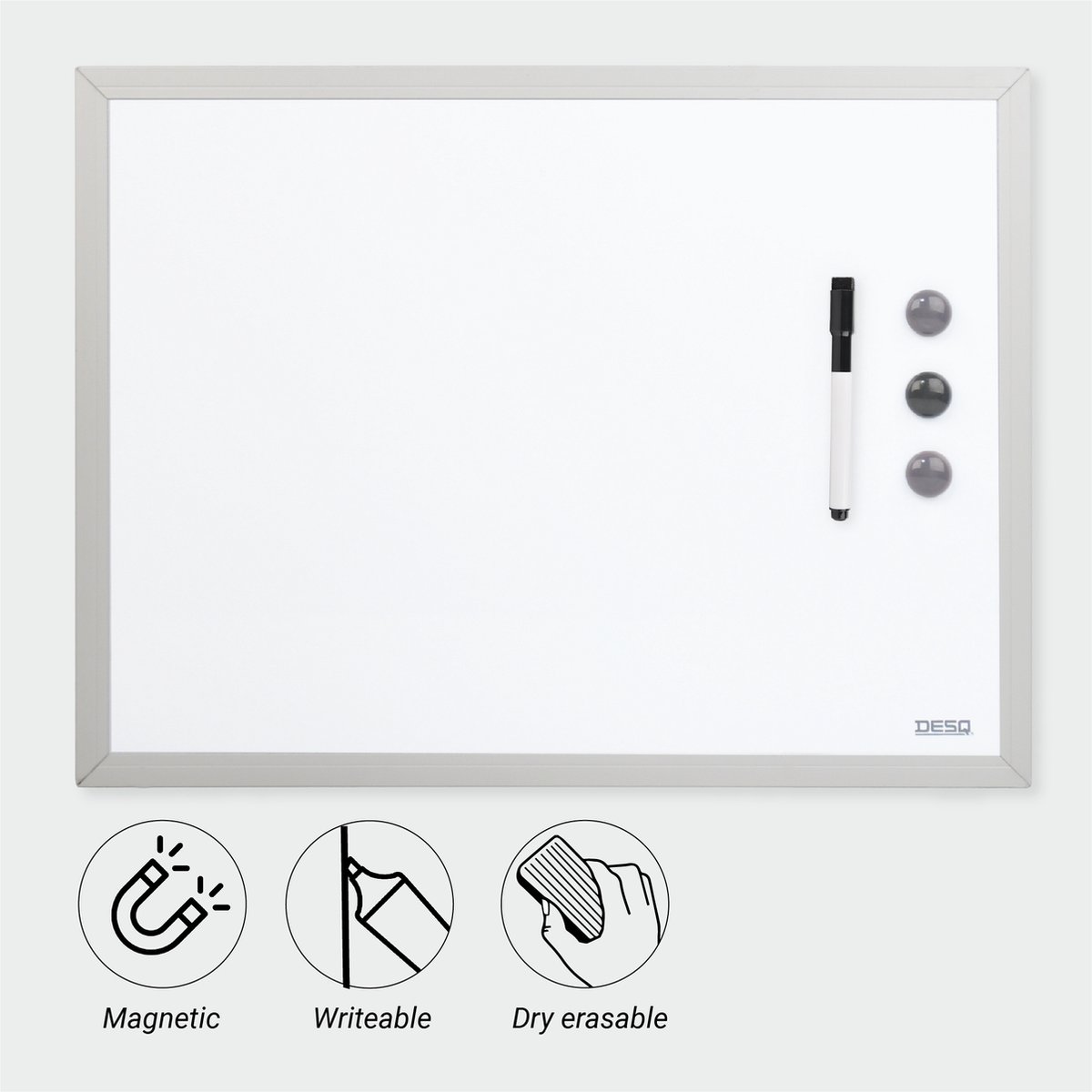DESQ Whiteboard - Magnetisch - Inclusief montage set thumbnail 4