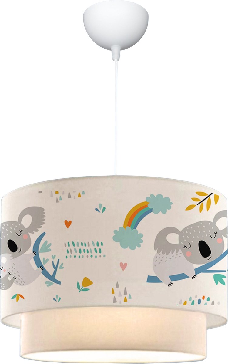 Kinder hanglamp Lurgan E27 wit met koala motief lux.pro